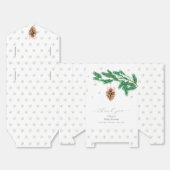 Modern Winter Snowflake Pine cone Baby Shower Bedankdoosjes (Ongevouwen)