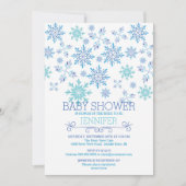 Modern Winter Snowflakes Neutraal Baby shower Kaart (Voorkant)
