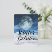 Modern Winter Solstice Celebration Briefkaart (Staand voorkant)