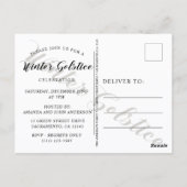 Modern Winter Solstice Celebration Briefkaart (Achterkant)