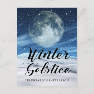 Modern Winter Solstice Celebration Briefkaart