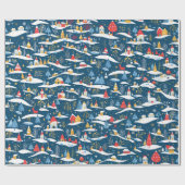 Modern Winter Wonderland Cadeaupapier (Vlak)