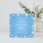 Modern Winter Wonderland Snowflake Bat Mitzvah Kaart (Staand voorkant)