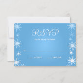 Modern Winter Wonderland Snowflake RSVP Kaartje (Voorkant)