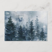 Modern Winter Woodland Animals Diaper Raffle Informatiekaartje (Achterkant)