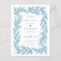 Modern Winter Wreath Lijst Bruiloft