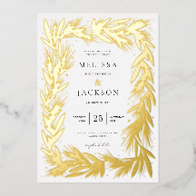 Modern Winter Wreath Lijst Bruiloft