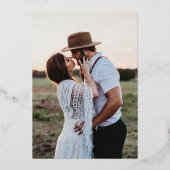 Modern Winter Wreath Lijst Bruiloft Folie Uitnodiging (Achterkant)