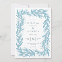 Modern Winter Wreath Lijst Bruiloft