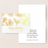 modern winterblad | Vakantie Groeten Folie Kaarten (Display)