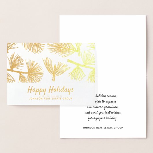 modern winterblad | Vakantie Groeten Folie Kaarten (Display)