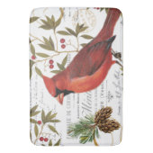 modern  winterbos kardinaal badmat (Voorkant Verticaal)