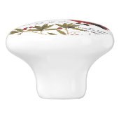 modern  winterbos kardinaal keramische knop (Zijkant)