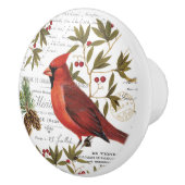 modern  winterbos kardinaal keramische knop (Rechts)