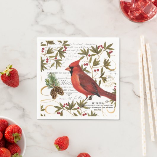 modern winterbos kardinaal servet (Insitu)