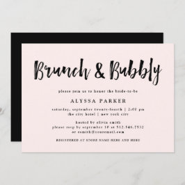 Modern Wish | Blush Pink Brunch en Bubble Kaart