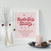Modern Wishes voor Baby Christmas Baby shower Game Poster