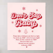 Modern Wishes voor Baby Christmas Baby shower Game Poster (Voorkant)
