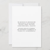 Modern Wiskunde Script Foto High School Afstuderen Aankondiging (Achterkant)