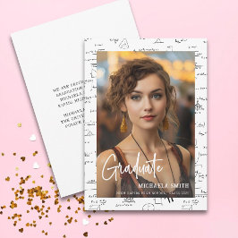 Modern Wiskunde Script Foto High School Afstuderen Aankondiging