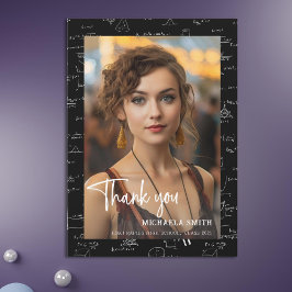 Modern Wiskunde Script Photo Afstuderen Bedankkaart