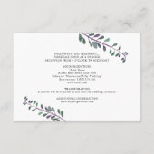 Modern Wisteria Watecolor Wedding Detail Informatiekaartje (Achterkant)
