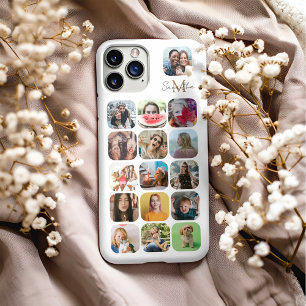 Modern Wit 16 Fotocollage & Monogram iPhone 16 Pro Max Hoesje