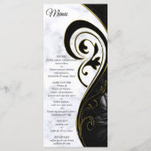 Modern wit - Abstract menu Marble Black (Voorkant)