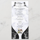 Modern wit - Abstract menu Marble Black (Voorkant)