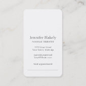 Modern Wit Blauw Blauwgroen Cirkelontwerp Afsprakenkaartje (Achterkant)