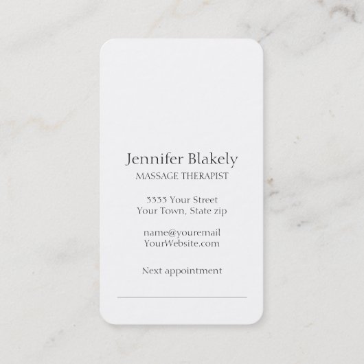 Modern Wit Blauw Blauwgroen Cirkelontwerp Afsprakenkaartje (Achterkant)