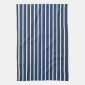 Modern Wit & Blauw Maritiem Gestreept Theedoek (Verticaal)