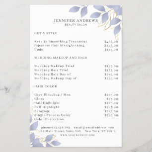 Modern Wit Blauwe Bladerig Flyer