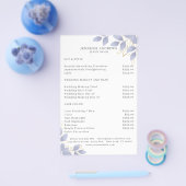 Modern Wit Blauwe Bladig Flyer (Enkel)