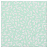 Modern wit botanisch bladpatroon neomint groen stof (Close Up)