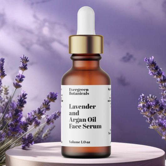 Modern wit cosmetica druppelflesje label