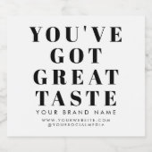 Modern wit doos verpakkingslabel sparkling wijnetiket (Enkel label)