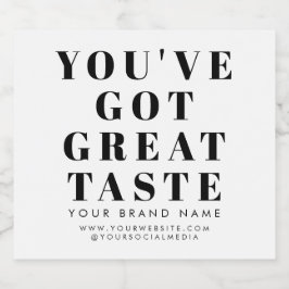 Modern wit doos verpakkingslabel sparkling wijnetiket