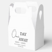 Modern wit een dag weg repetitie diner feest bedankdoosjes (Geopend)