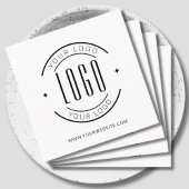 Modern wit eenvoudig voeg uw logo toe vierkante visitekaartje