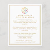 Modern Wit en Goud Business Logo Promotional Flyer (Voorkant)