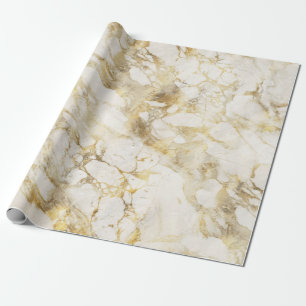 Modern wit en gouden marmer cadeaupapier