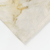 Modern wit en gouden marmer fleece deken (Hoek)