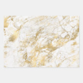 Modern wit en gouden marmer inpakpapier vel (Voorkant)