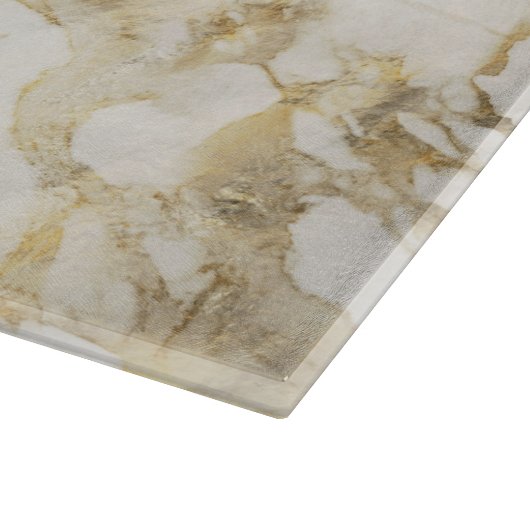 Modern wit en gouden marmer snijplank (Hoek)