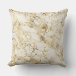 Modern wit en gouden marmeren patroon kussen