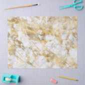 Modern wit en gouden marmeren patroon tissuepapier (Craft)