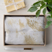 Modern wit en gouden marmeren patroon tissuepapier (Geschenk)