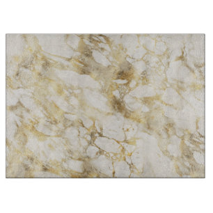 Modern wit en gouden marmerpatroon snijplank