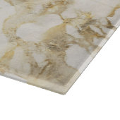 Modern wit en gouden marmerpatroon snijplank (Hoek)